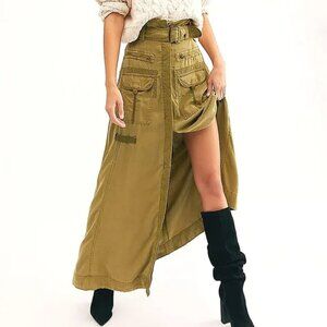 Free People Olive Maxi Skirt